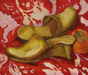 Shoes on Red Shawl