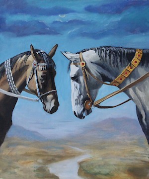 Heads of Horses by Nikolay Didenko