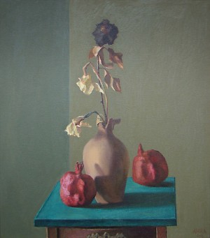 Still-Life with Pomegranates by Annageldy Jumaniyazov