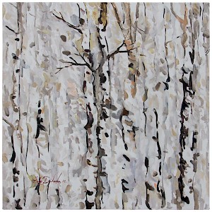 Birches. Etude